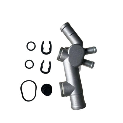 Aluminum 06A121132C 06A121133H Suitable for Imported Volkswagen Beetle Convertible Models, Engine 2.0 Coolant Water Tank Upper Water Pipe Base Outlet Flange Assembly Quick Connector 06A 121 132 C 06A 121 133 H