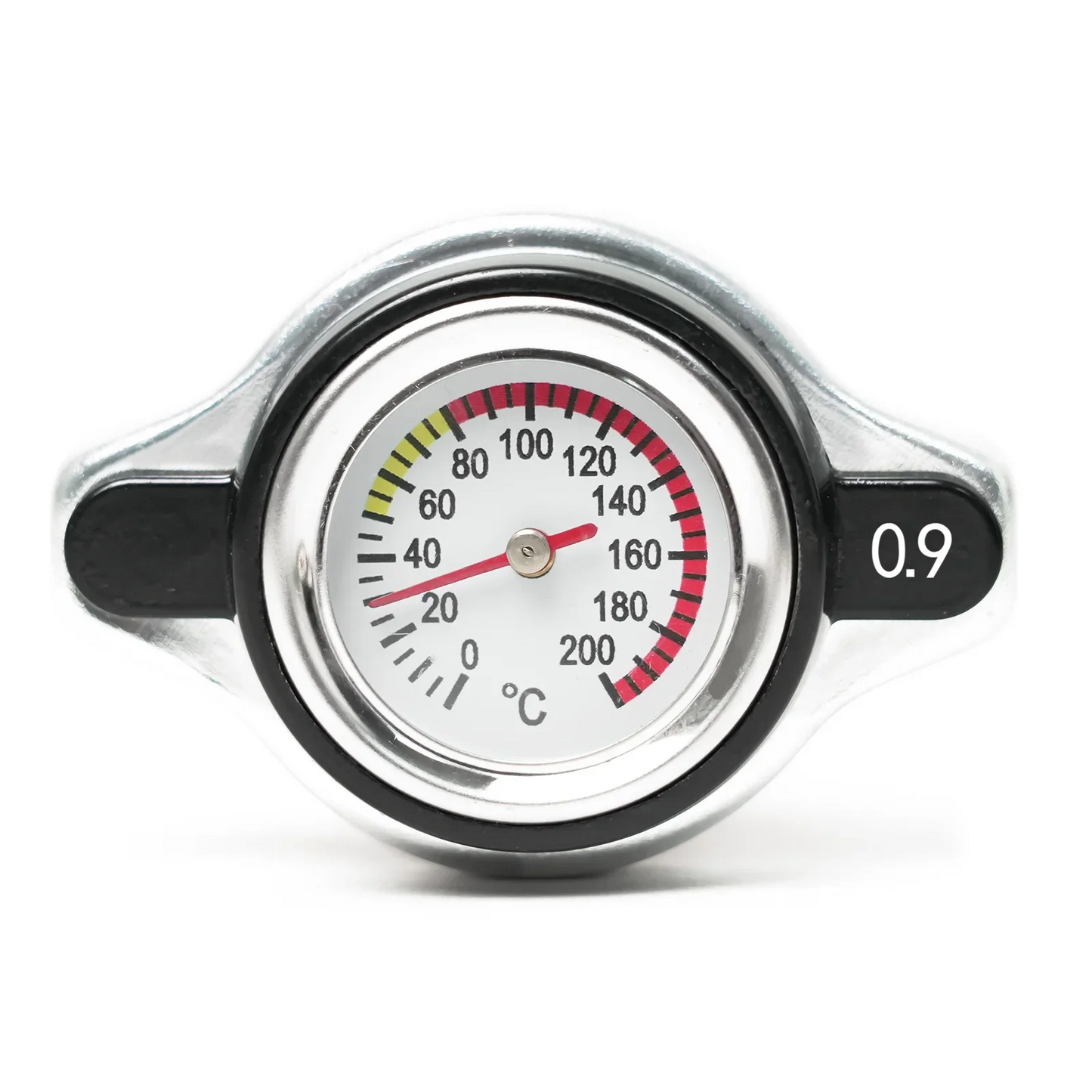 Red Thermo Radiator Cap Tank Cover Water Temperature Gauge with Utility Safe 0.9 Bar/ 1.1 Bar/1.3 Bar Car Motorcycle Styling