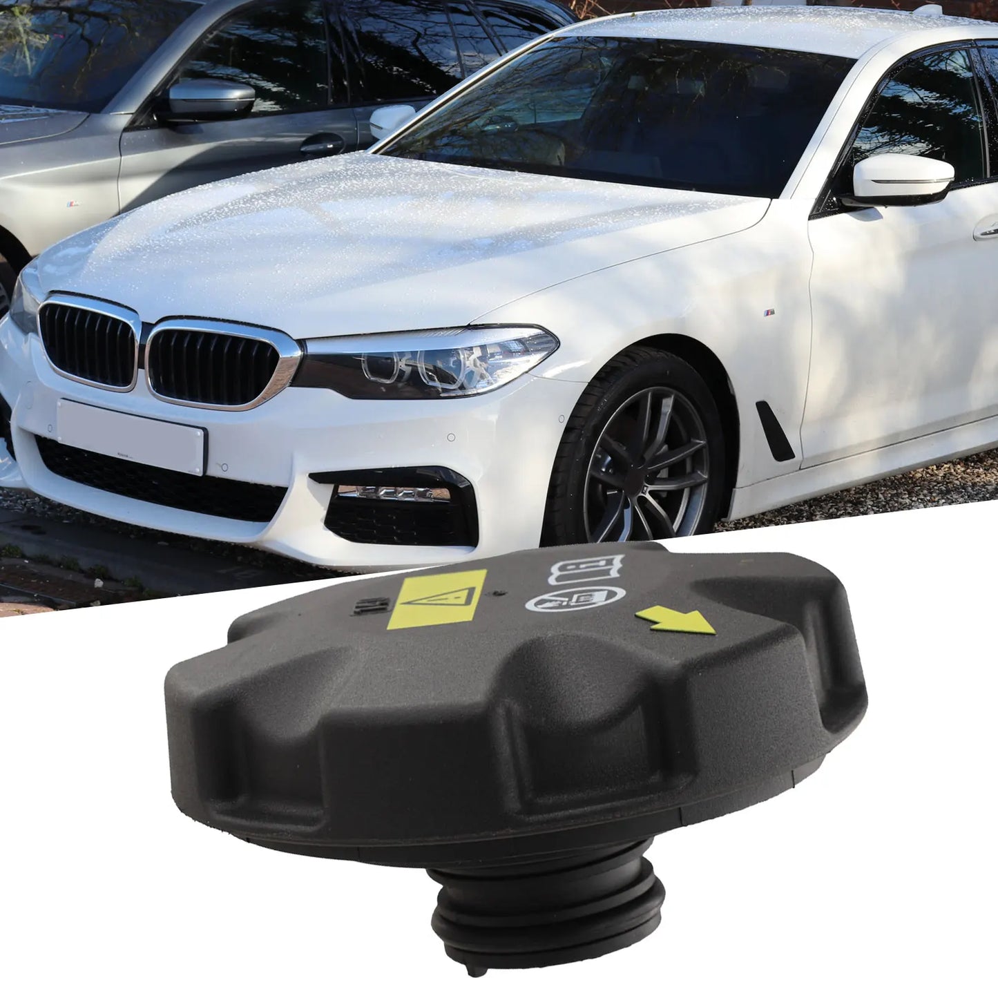 Car Radiator Expansion Water Tank Cap Cover For BMW 3/5/7 Series X3 E70 E82 E88 E89 E90 E91 E92 17117521071 Exterior Parts
