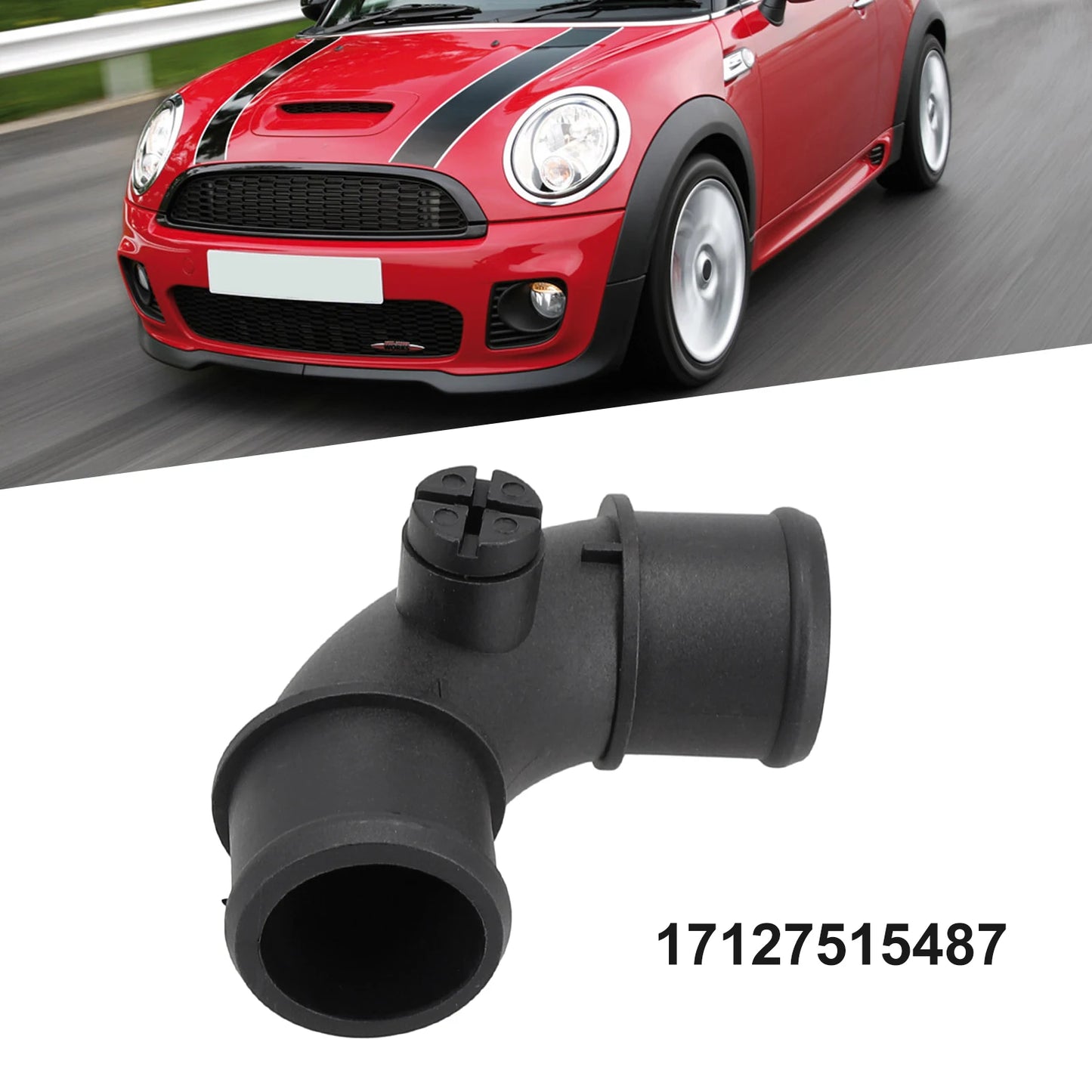 Cooling Radiator Hose Coolant Bleed Elbow for BMW For Mini R50 R52 R53 2001 2006 OEM Replacement 17127515487 for Vehicle Cooling