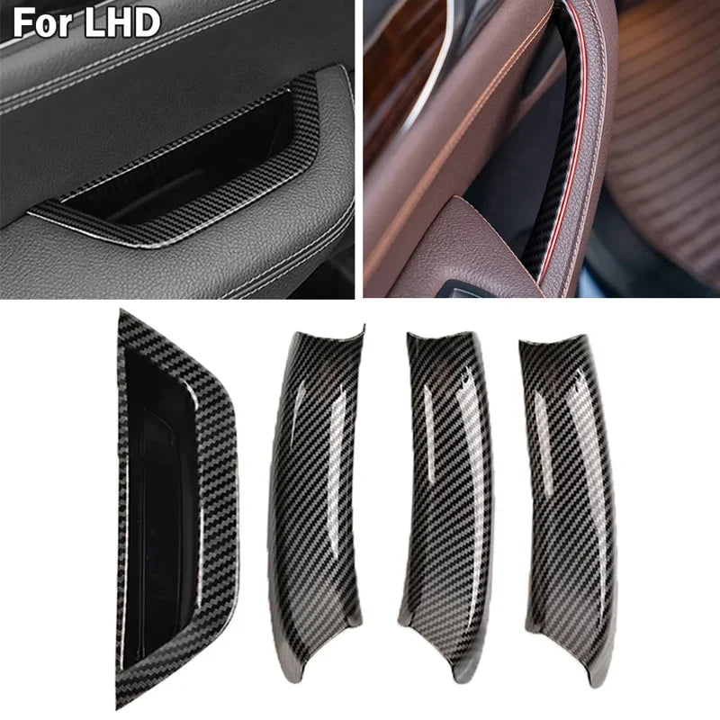 For BMW X3 X4 F25 F26 2010 2011 2012 2013 2014 2015 2016 2017 Car Interior Door Handle Pull Cover LHD Black/Carbon Fiber/Beige
